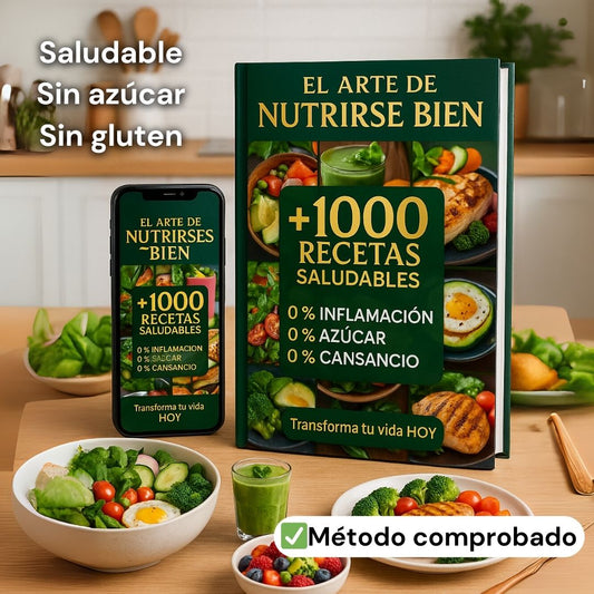 El arte de nutrirse bien +1000 recetas SIN AZÚCAR, SIN GLUTEN + 20 REGALOS🎁