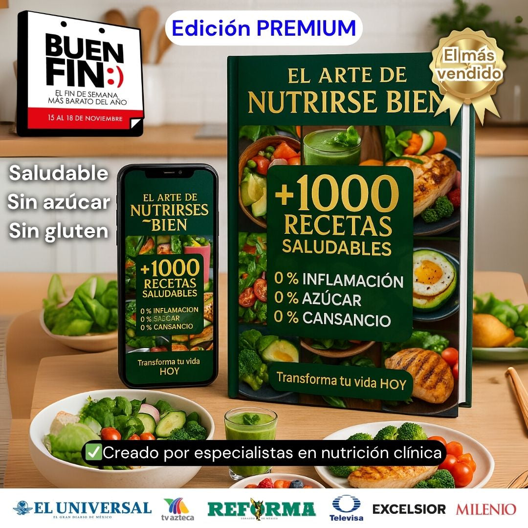 +1000 RECETAS SALUDABLES EXCLUSIVAS + 20 REGALOS PREMIUM🎁